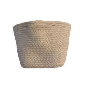Small Woven Baskets,Mini Cotton Rope, Storage basket, white, 2 pack